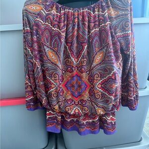 Paisley Print Women's Top - Multicolor p16